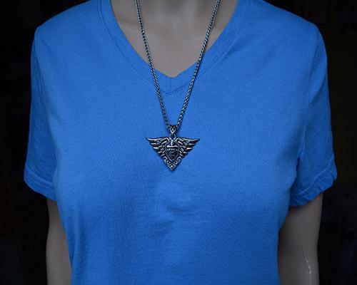 Armor of God Pendant with 22" Chain Stainless Steel Motorcycle Jewelry