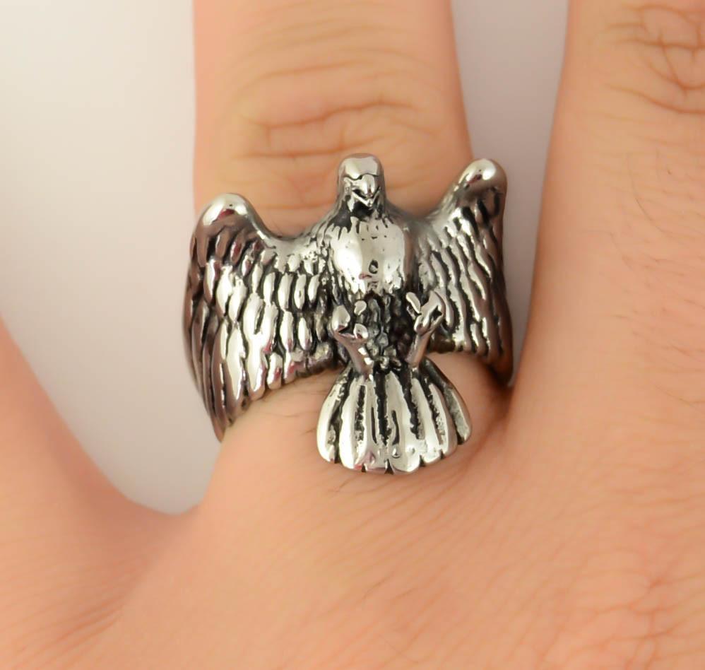 American Bald Eagle Ring Stainless Steel Motorcycle Jewelry
