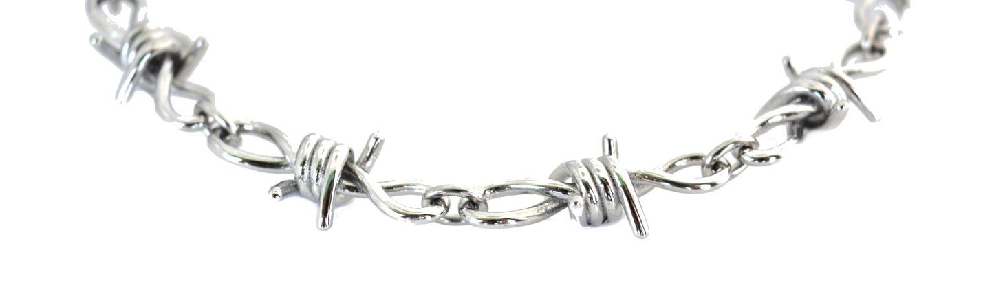 Bracelet Uni Sex Stainless Steel Barbed Wire Link Design