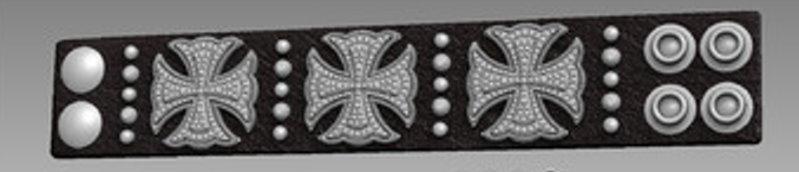 Woman's Bling Cross Leather Bracelet