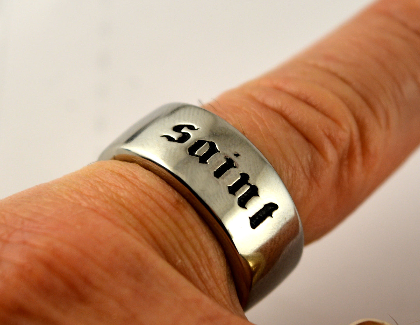 Unisex Saint Ring Stainless Steel Motorcycle Biker Christian Ring7 15