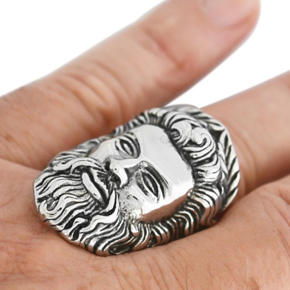 Caesar Ring Stainless Steel Heavy Metal Jewelry Sizes 10 15