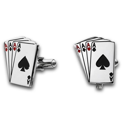 Stainless Steel Ace of Spade Cuff Links