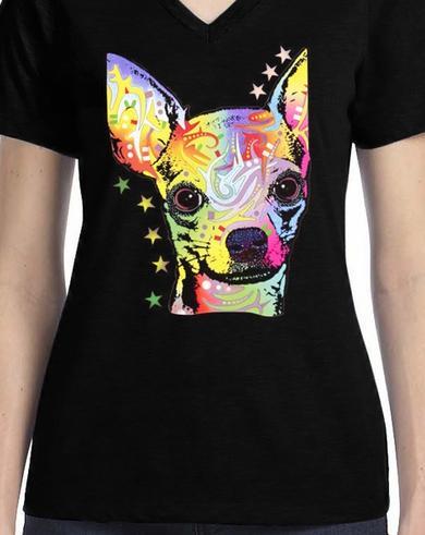 Badass Jewelry Chihuahua Ladies' Black T-shirt