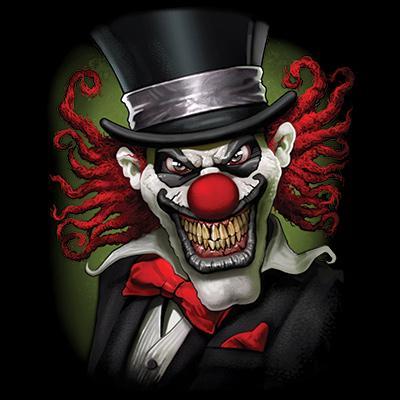 Badass Jewelry Crazy Clown Men's Black T-shirt