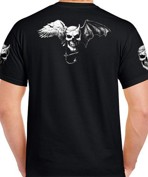 Badass Jewelry Demon Angel Men's Black T-shirt