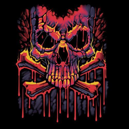 Badass Jewelry Melting Crossbones Men's Black T-shirt