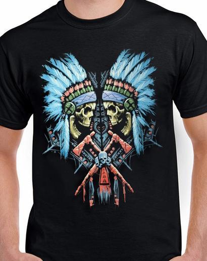 Badass Jewelry Neon Faceoff Men's Black T-shirt