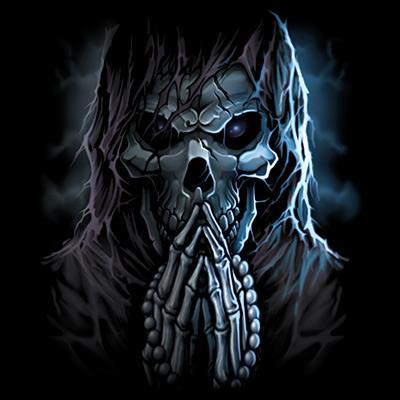 Badass Jewelry Praying Reaper Men's Black T-shirt