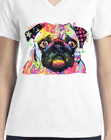 Badass Jewelry Pug Ladies' White T-shirt