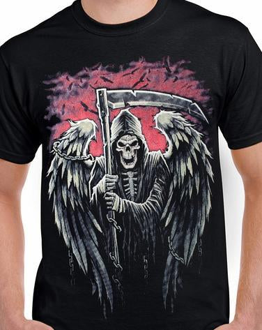 Badass Jewelry Reaper Chains Men's Black T-shirt
