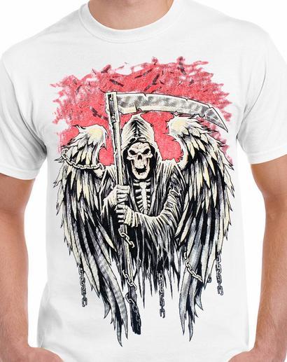 Badass Jewelry Reaper Chains Men's White T-shirt