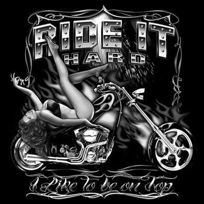 Badass Jewelry Ride It Hard Men's Black T-shirt