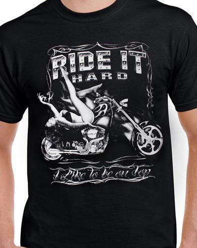 Badass Jewelry Ride It Hard Men's Black T-shirt