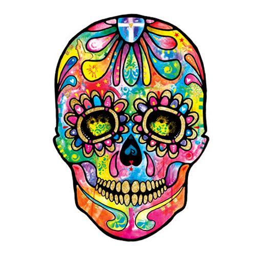 Badass Jewelry Sugar Skull Day of the Dead Ladies' White T-shirt