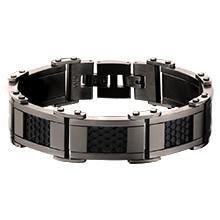 Stainless Steel Black IP Car Grille Link Bracelet