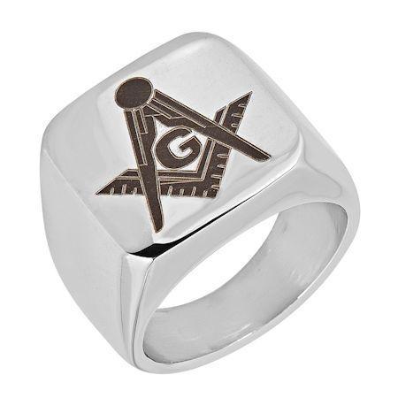 Stainless Steel Masonic Ring