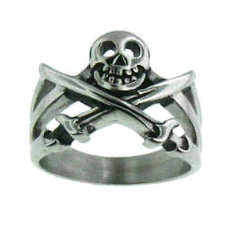 Skull Crossbones Ring (Stainless Steel)