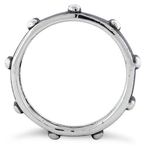 Sterling Silver Oxidized Eternity Armor Ring