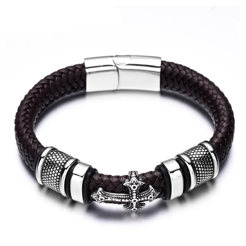 Forever Faith Leather Bracelet