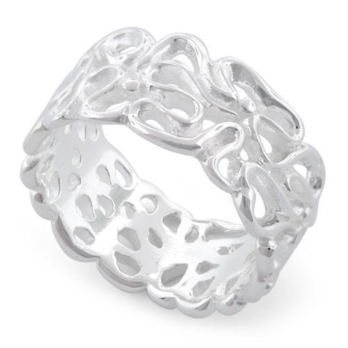 Sterling Silver Abstract Swirl Ring