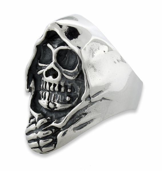 Sterling Silver Death Skull Ring