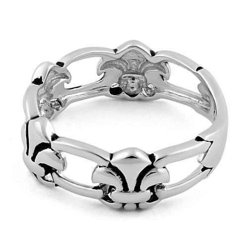 Sterling Silver Infinity Fleur de Lis Ring
