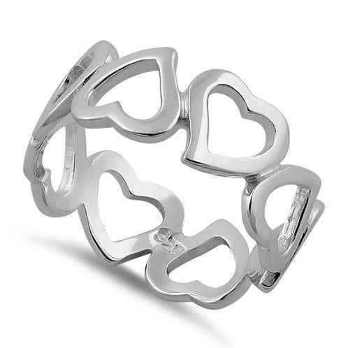 Sterling Silver Eternity Heart Ring