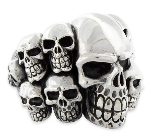 Sterling Silver Multiple Skull Ring