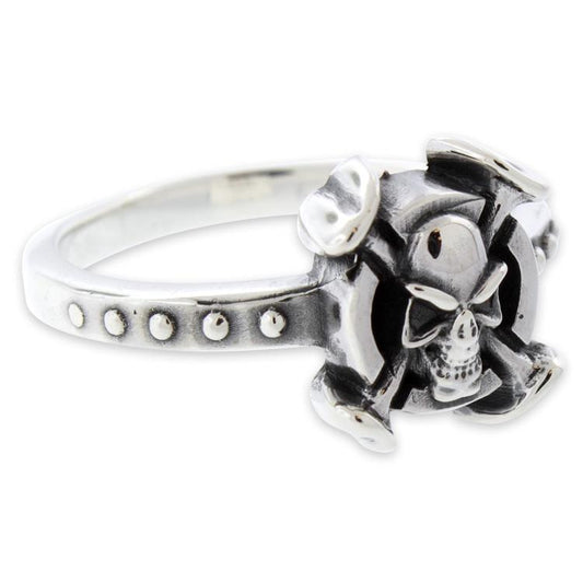 Sterling Silver Poison Skull Ring