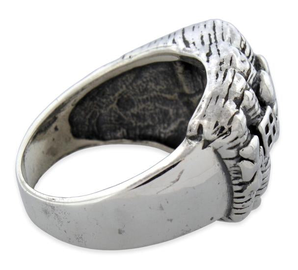 Sterling Silver Skull Fist Hand Ring