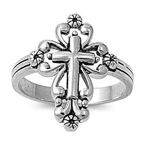 Sterling Silver Vintage Cross Ring