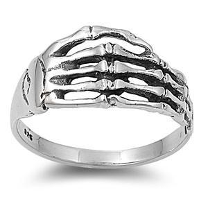 Sterling Silver Skeleton Hand Ring