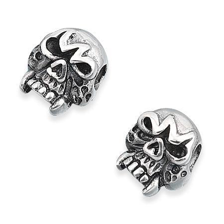 Sterling Silver Ultimate Skull Stud Earrings