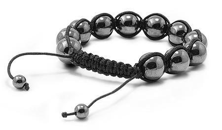 12MM Hematite Stone Bead Shamballa Bracelet