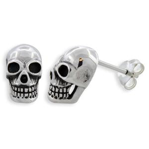 Sterling Silver Phantom Skull Earrings