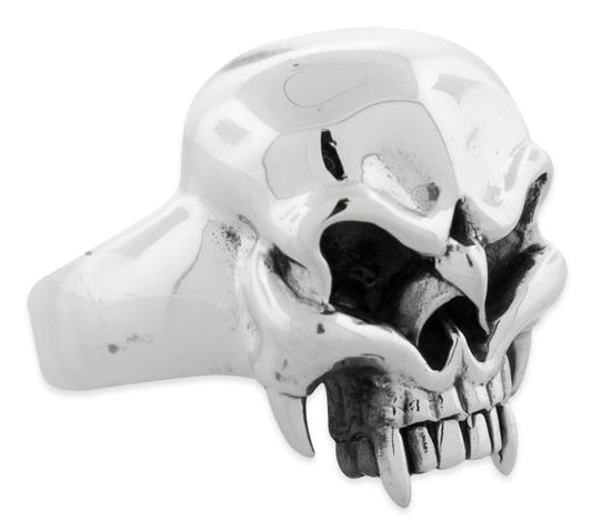Sterling Silver Predator Skull Ring