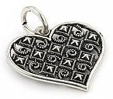 Sterling Silver Small Medieval Heart Pendant