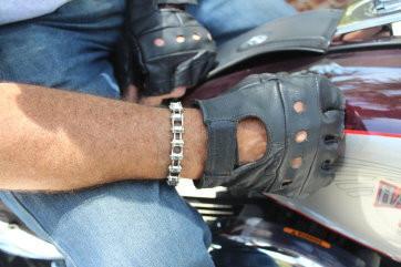 1/2" Wide All Stainless SteelUnisex Stainless Steel Motorcycle Chain Bracelet