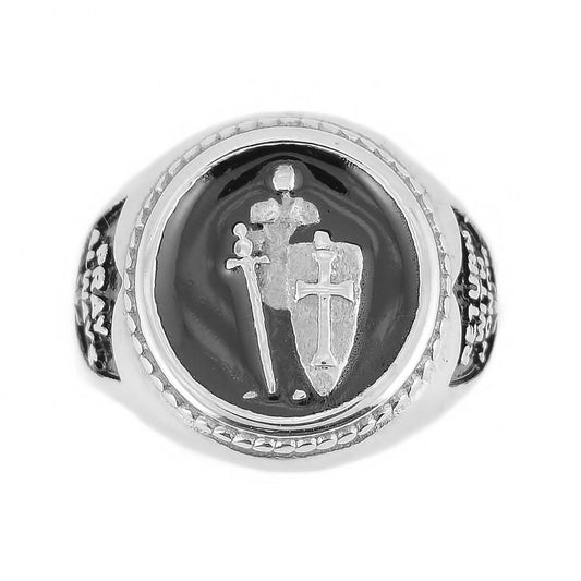 Gents' Pray Always Armor Of God Ring Stainless Steel Motorcycle Jewelry10 14