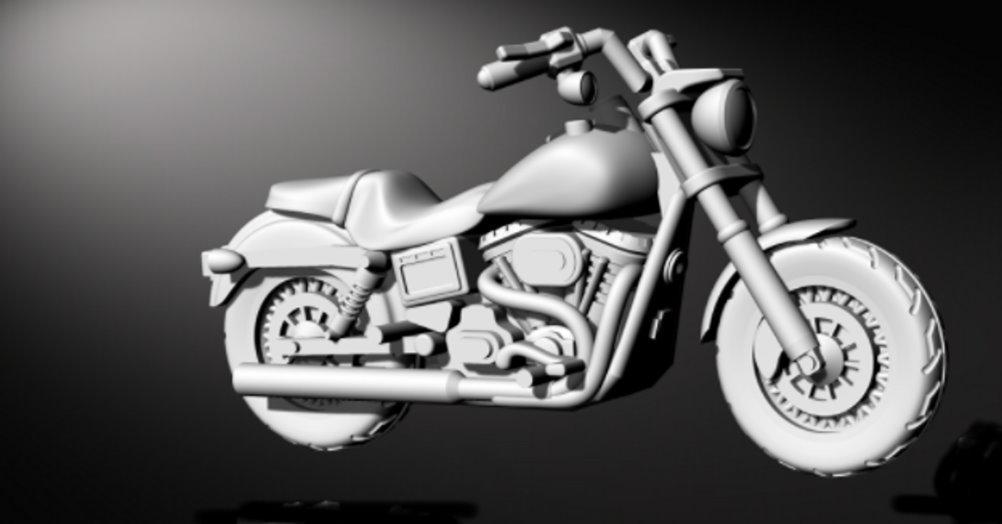 Motorcycle Biker Pendant 1.5" Wide Stainless Steel with 26" Chain