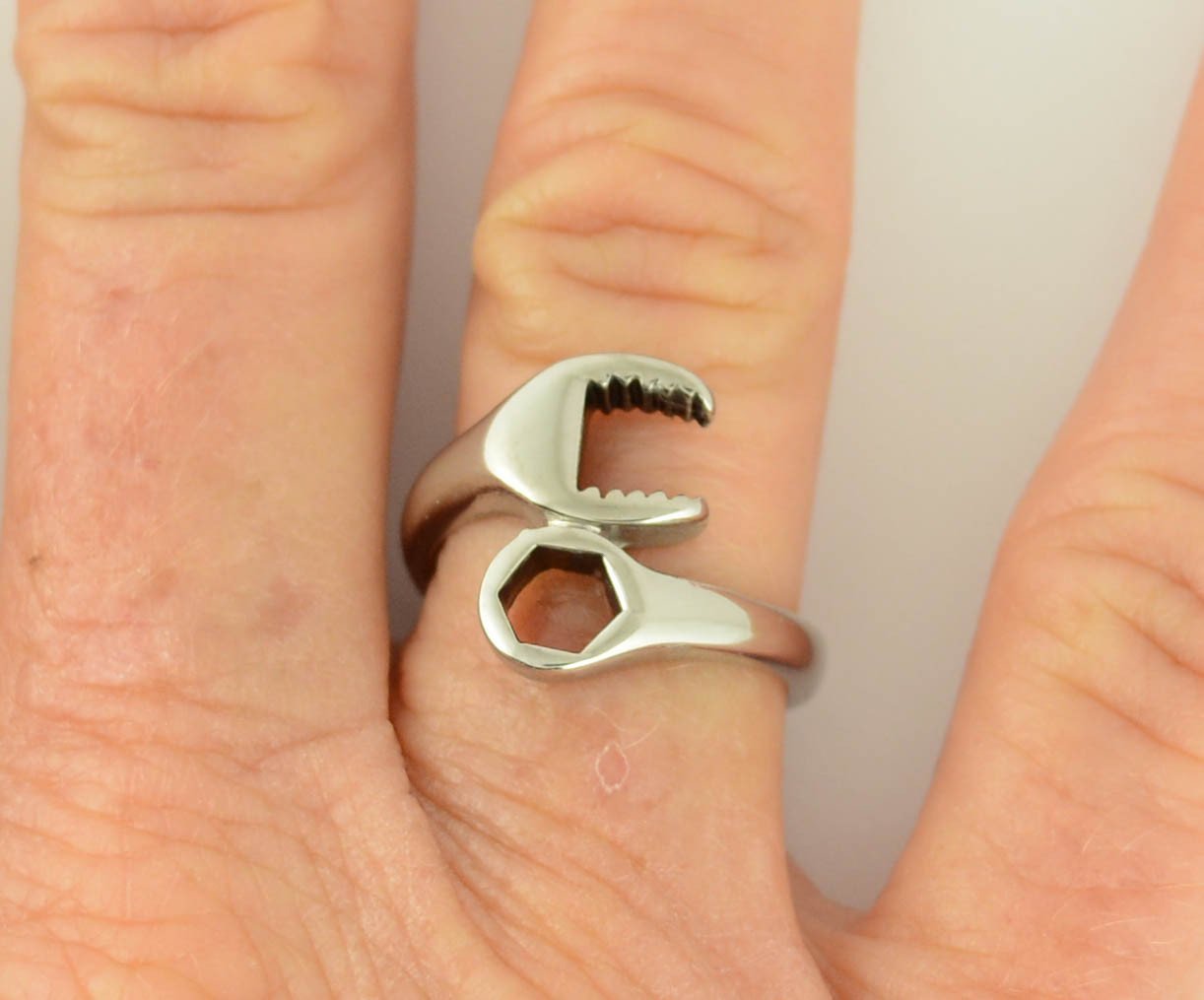 Women's Wrench Ring Stainless Steel Motorcycle Jewelry5 9