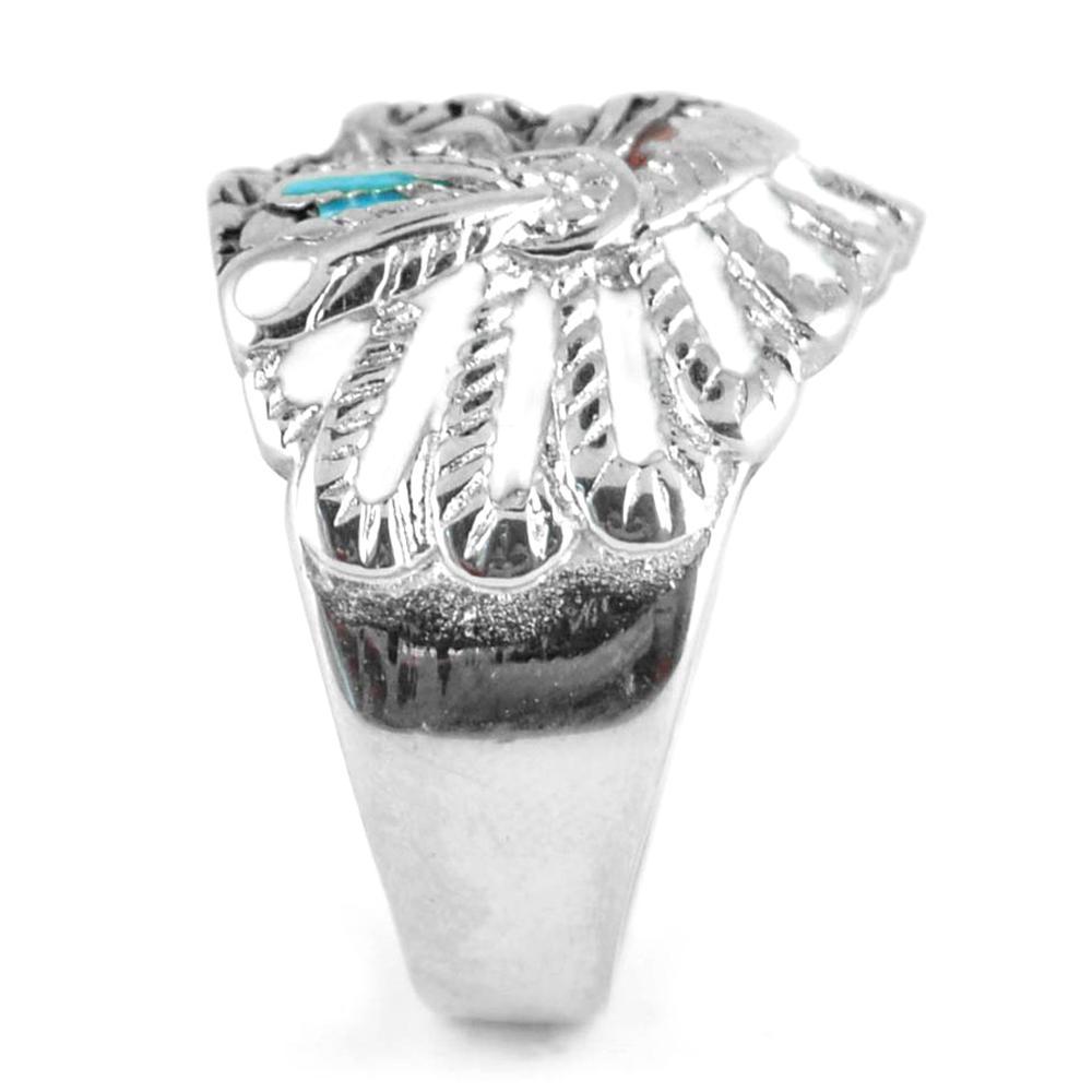 Women's Indian Head Ring with Enamel Stainless Steel