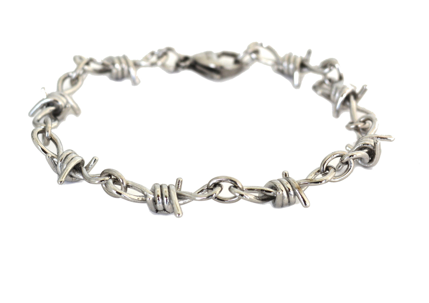Bracelet Uni Sex Stainless Steel Barbed Wire Link Design