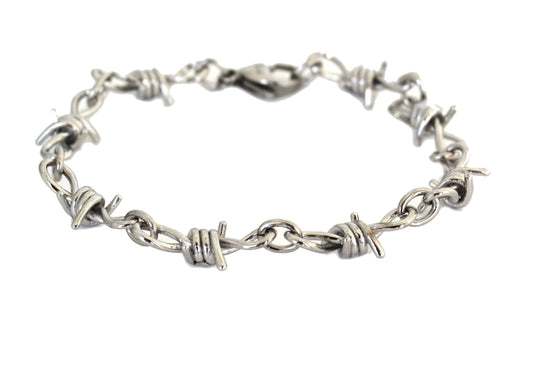 Bracelet Uni Sex Stainless Steel Barbed Wire Link Design