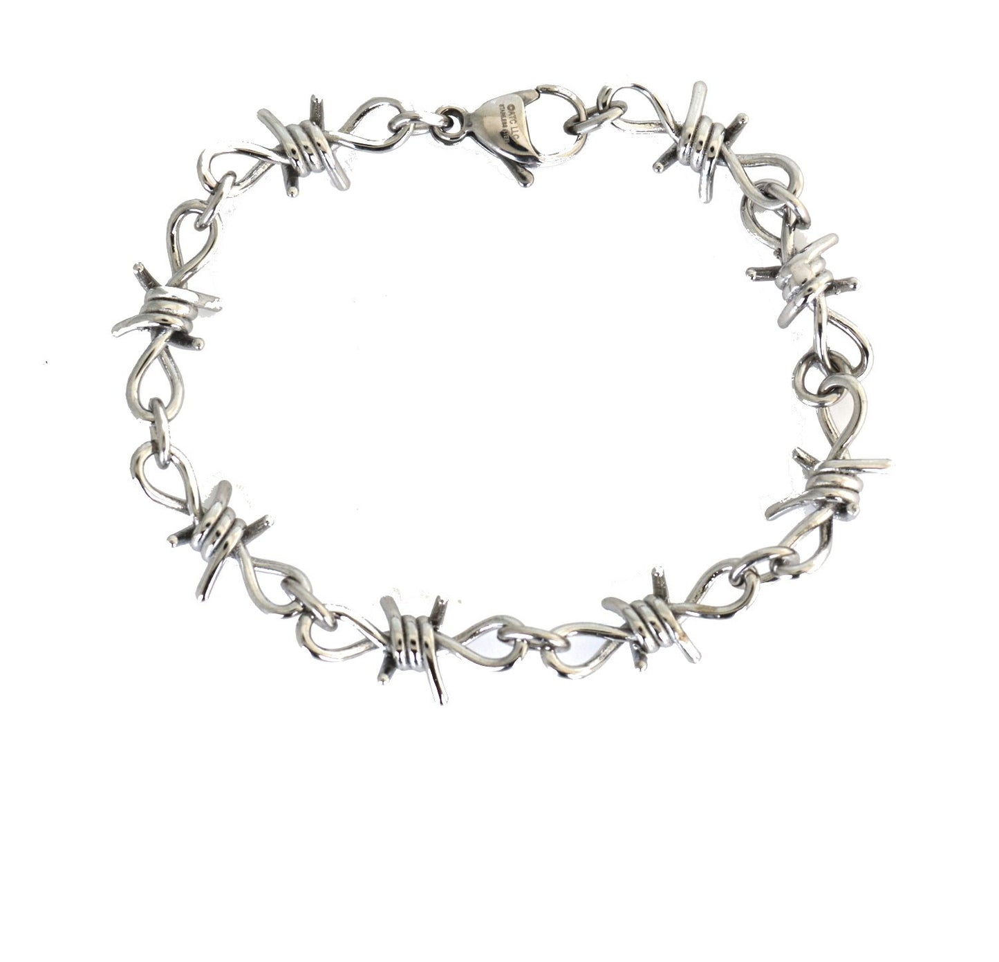 Bracelet Uni Sex Stainless Steel Barbed Wire Link Design