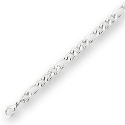 Unisex Stainless Steel Figaro Bracelet