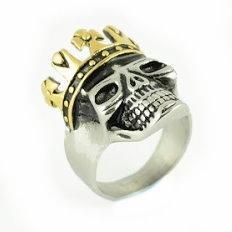 Gents Crown Ring with Bronze Plate Crown Stainless Steel  