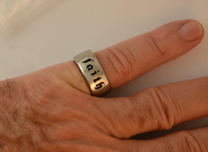 Faith Ring In Our God Yahshua Stainless Steel Motorcycle Christian Biker Jewelry