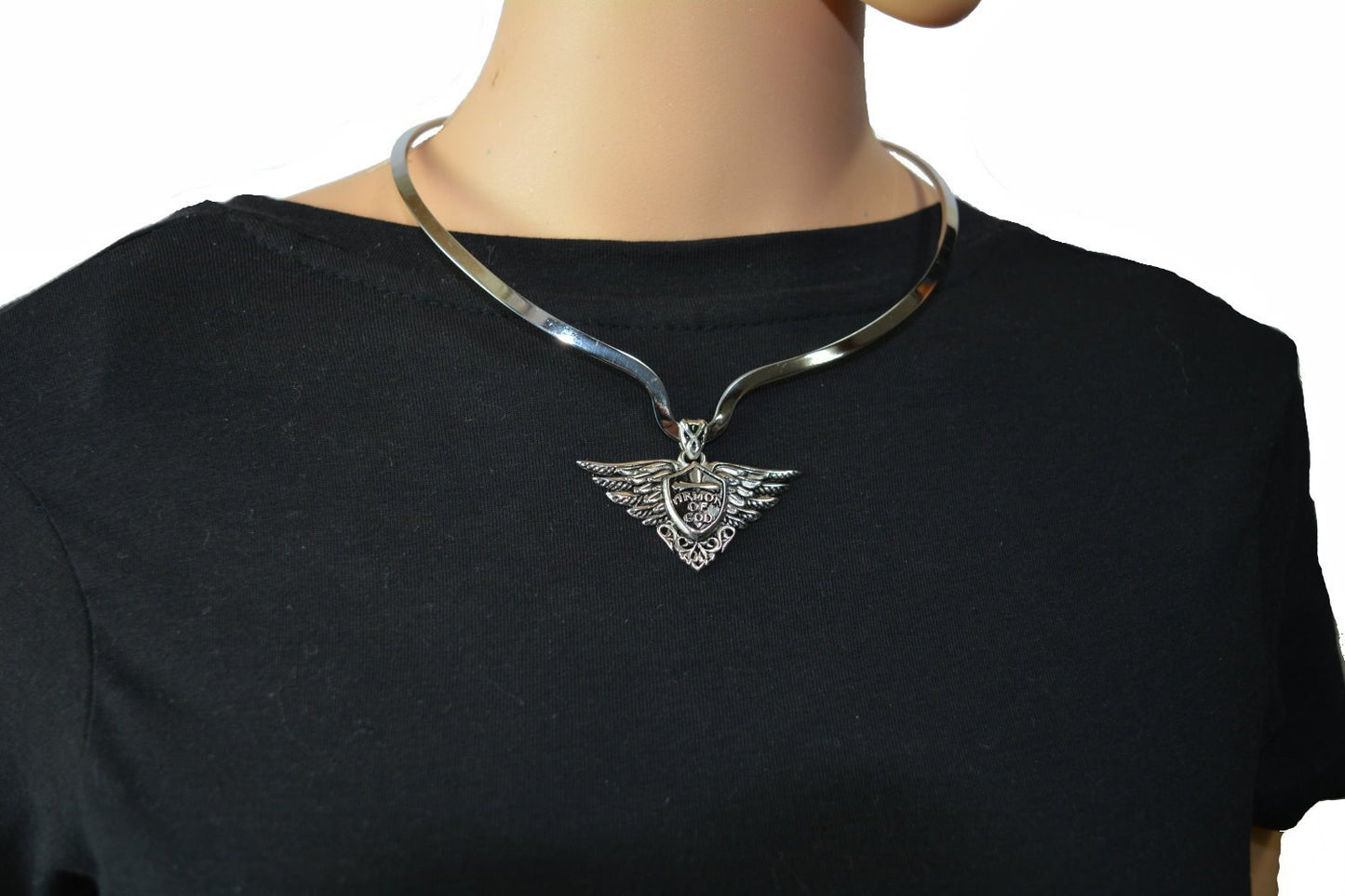 Cuff Necklace Stainless Steel For Pendant Plain Or with Pendant